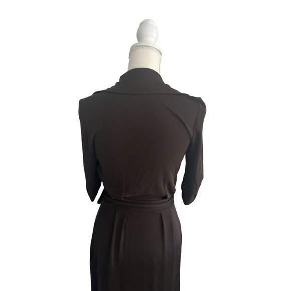 DIANE VON FURSTENBERG DVF Brown Signature Wrap Dress Size 2 - Picture 2 of 8